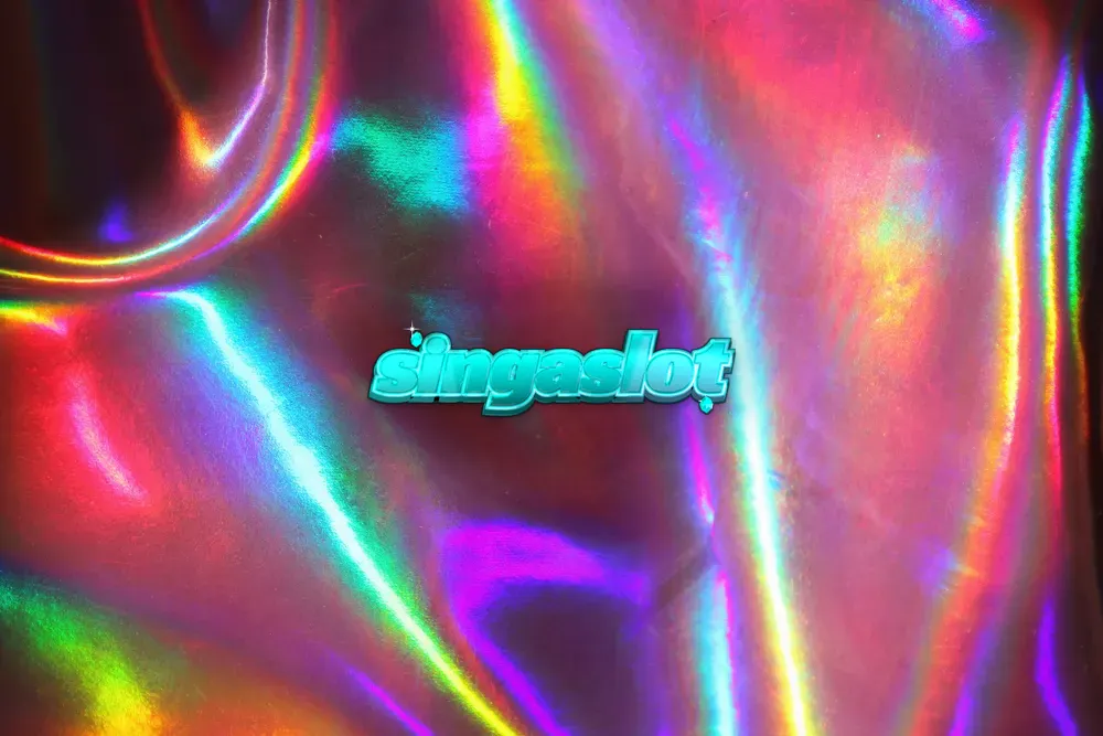 Seorang streamer sedang melakukan siaran langsung permainan kasino dengan latar belakang neon yang dinamis.
