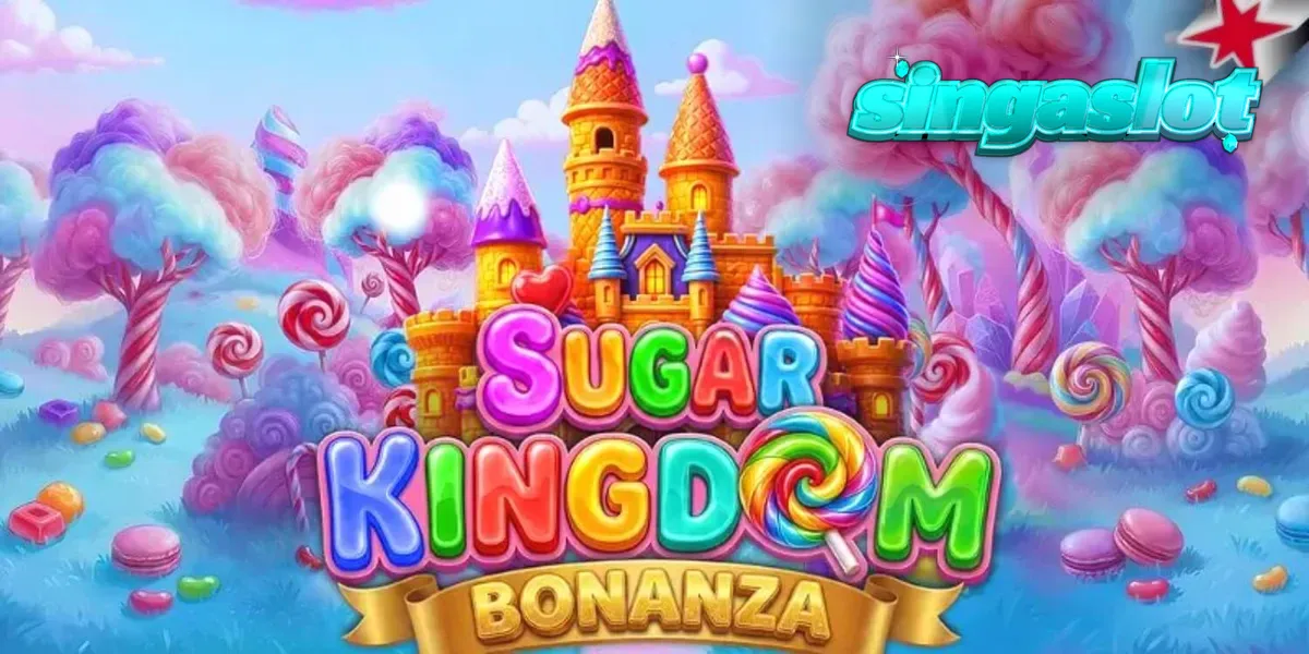 Tampilan visual slot Sugar Kingdom Bonanza dengan tema permen yang cerah